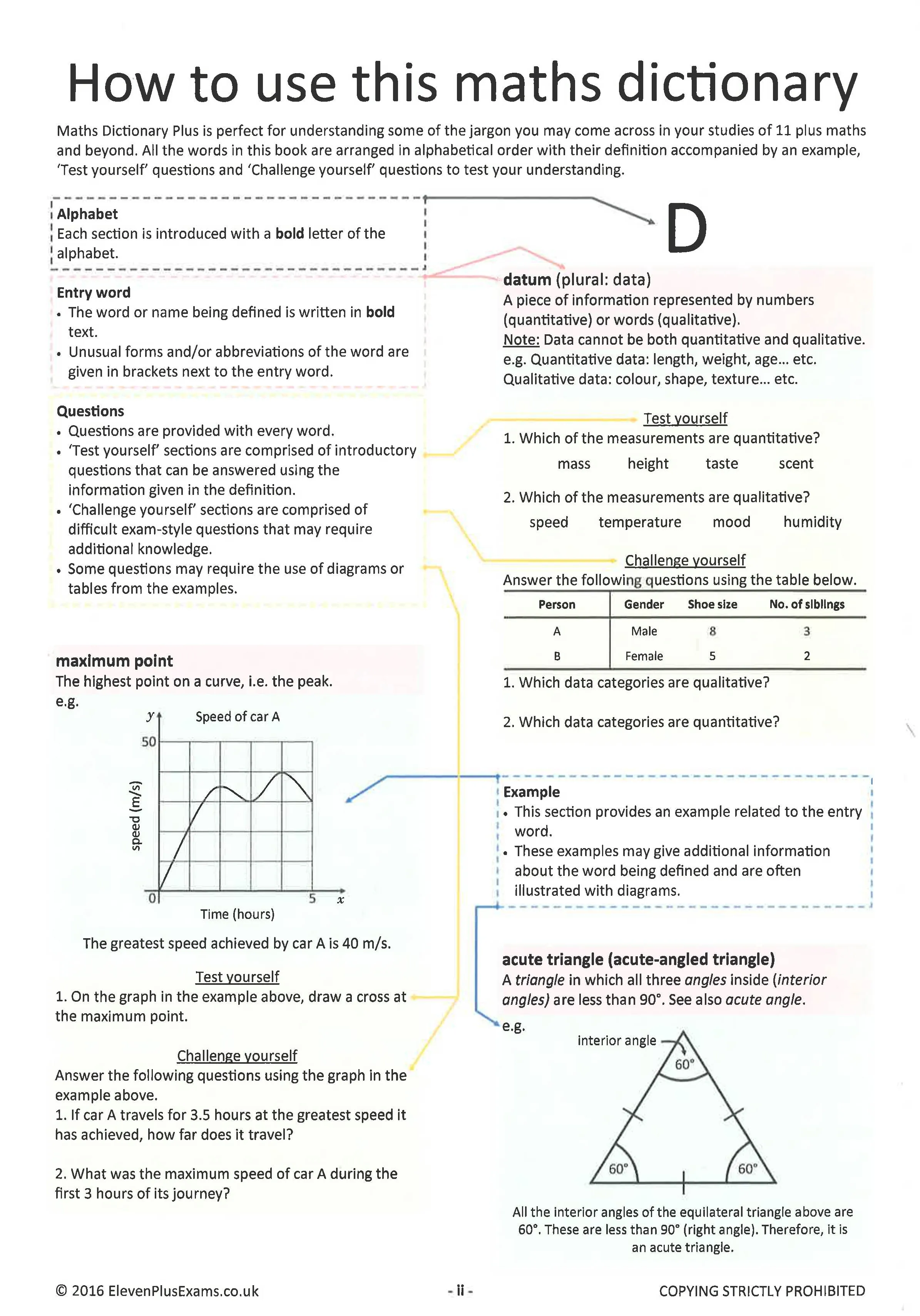 11  Essentials Reference Mathematics Dictionary Plus: Suitable For Cem, Gl/Nfer & Iseb