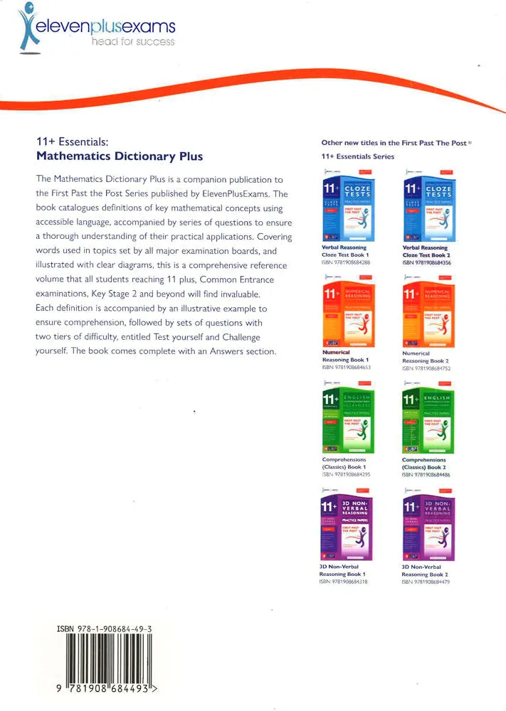 11  Essentials Reference Mathematics Dictionary Plus: Suitable For Cem, Gl/Nfer & Iseb