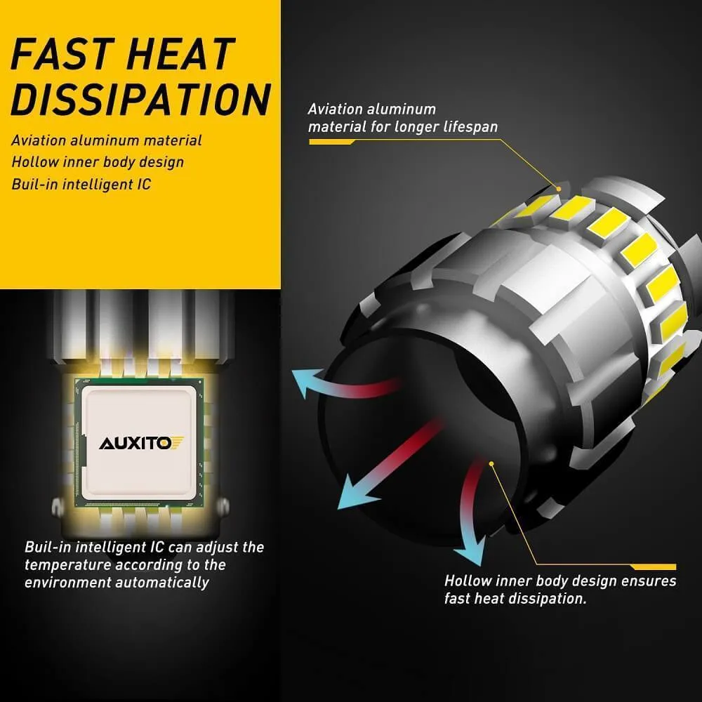 1156 BA15S LED Bulb Reverse Light, Instant Start, No Delay, White LED Replacement for Backup Light, Tail Brake Light