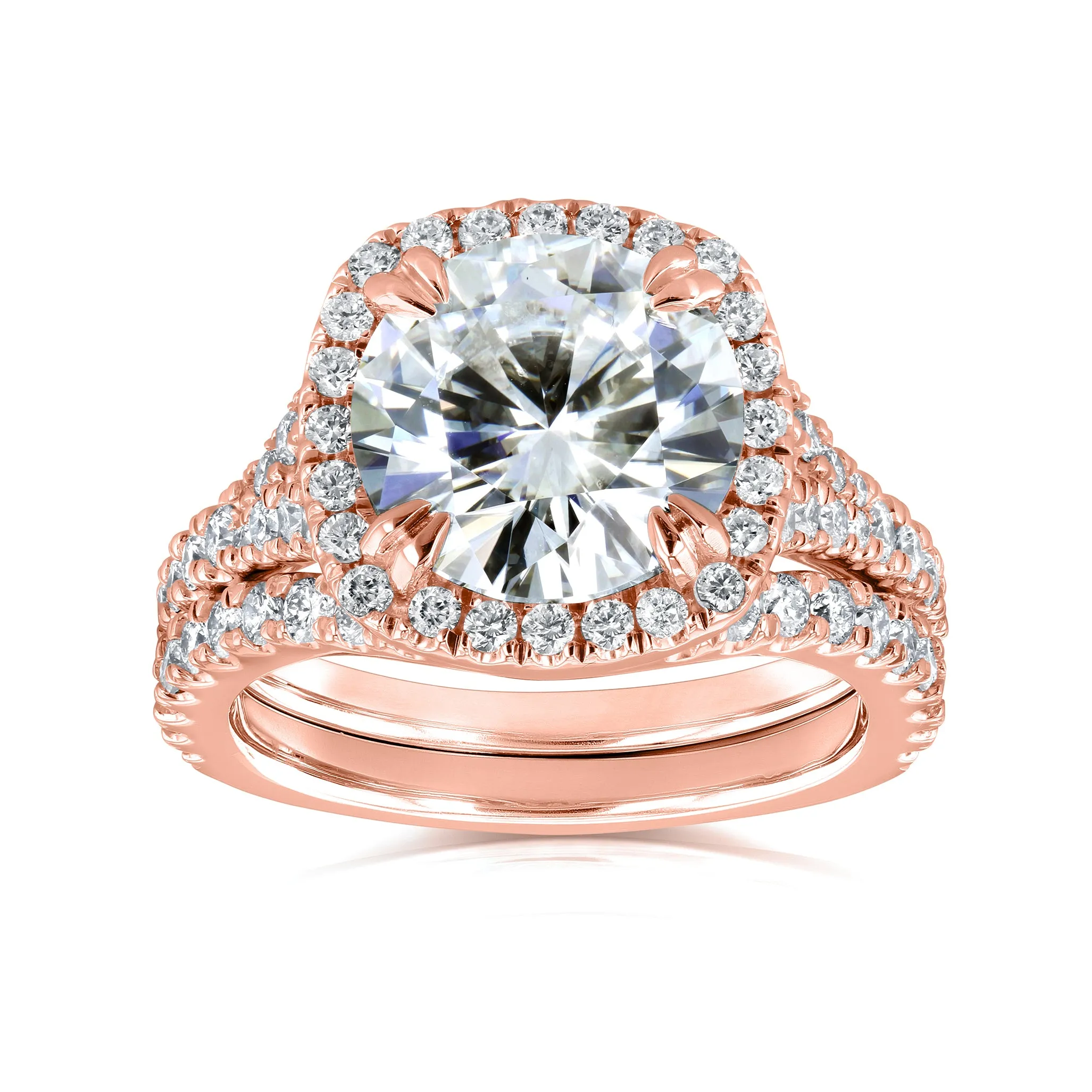 4ct.tw Round Halo Bridal Set