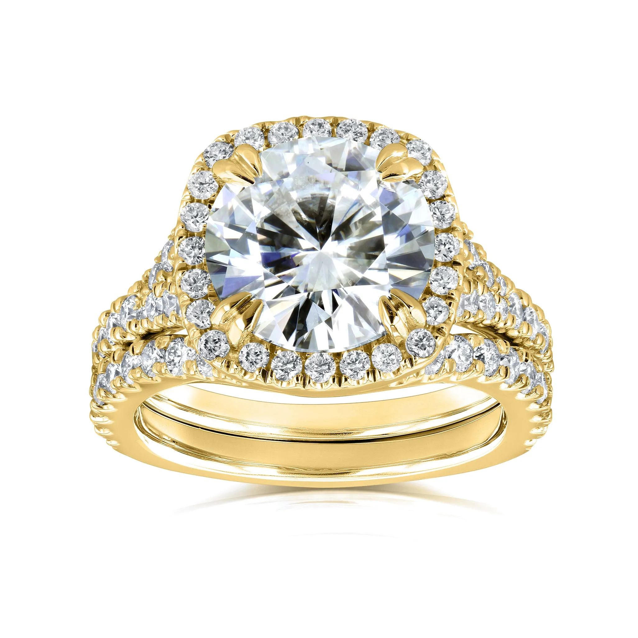 4ct.tw Round Halo Bridal Set