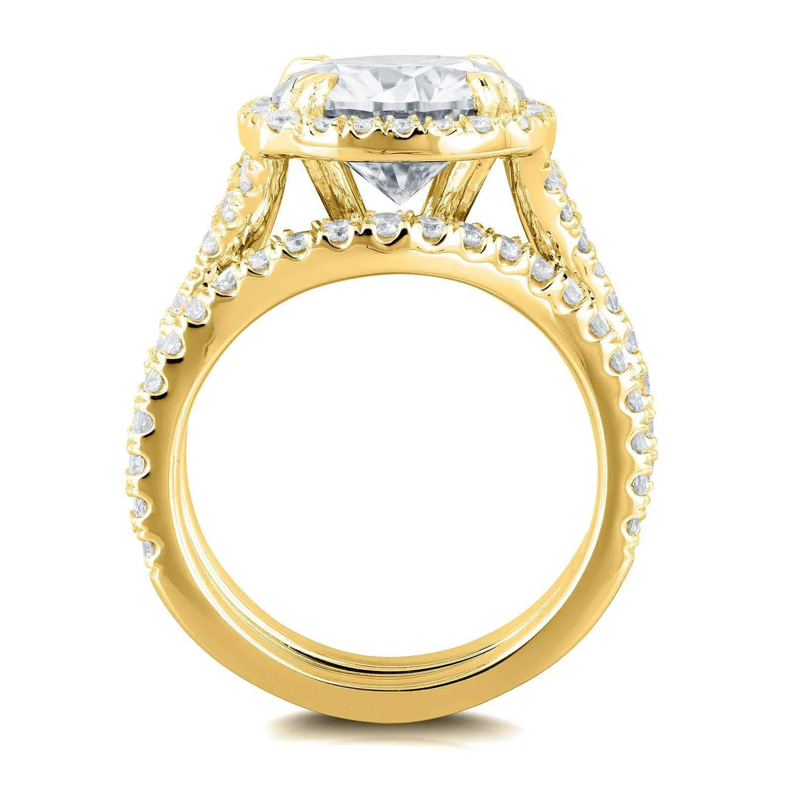 4ct.tw Round Halo Bridal Set