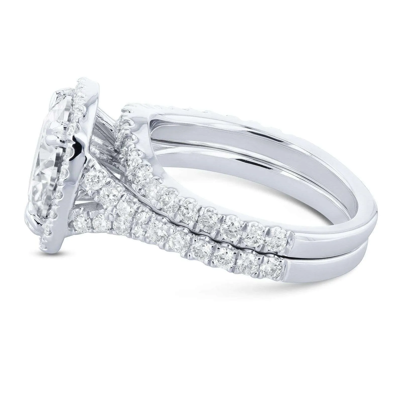 4ct.tw Round Halo Bridal Set