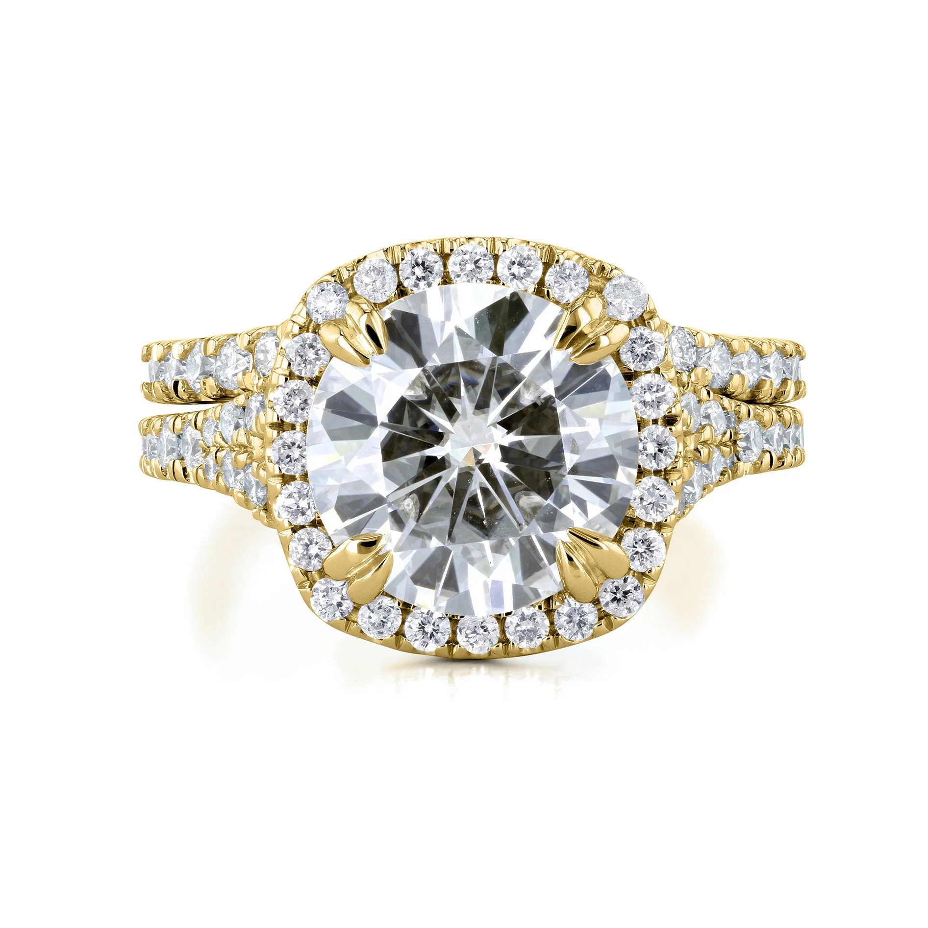 4ct.tw Round Halo Bridal Set