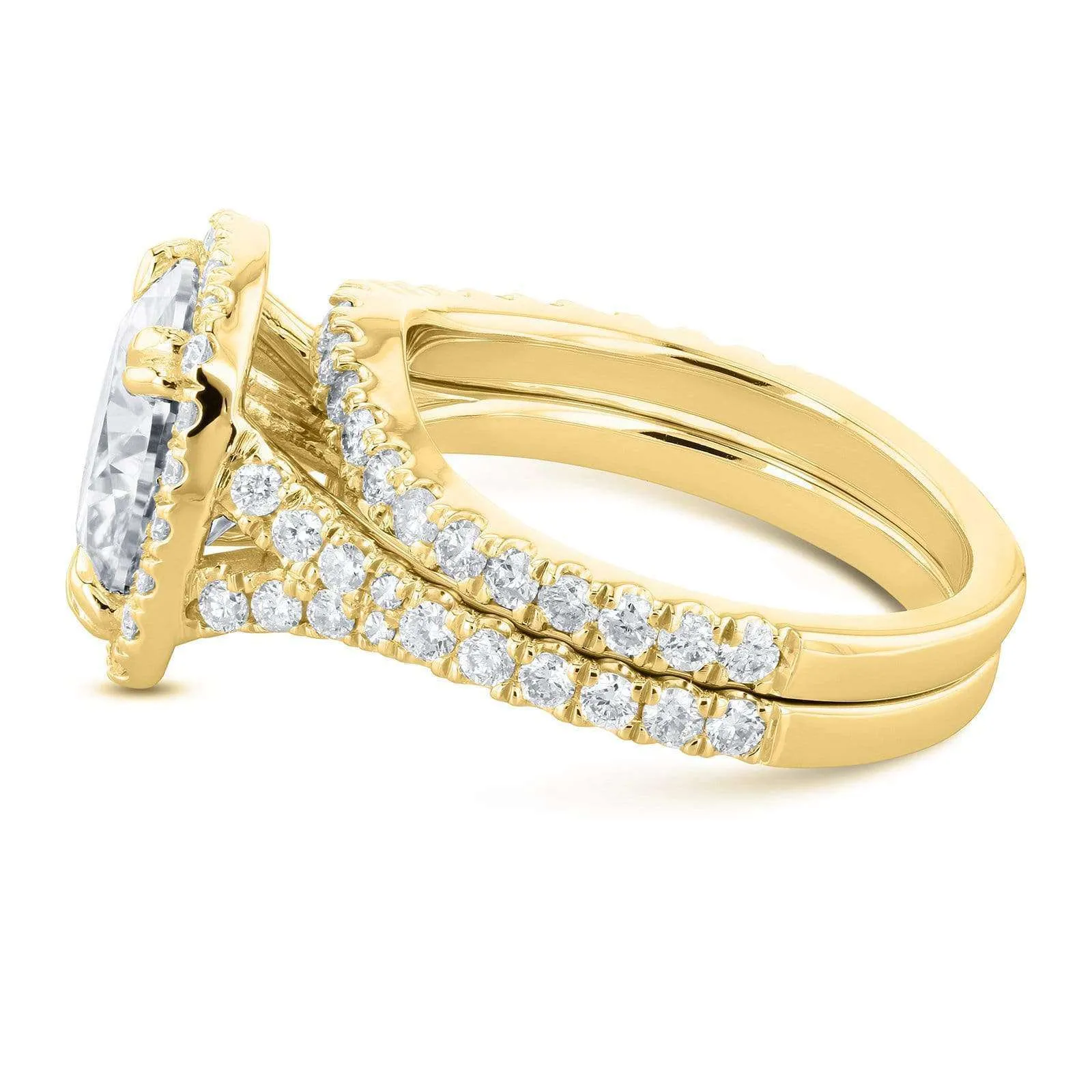 4ct.tw Round Halo Bridal Set