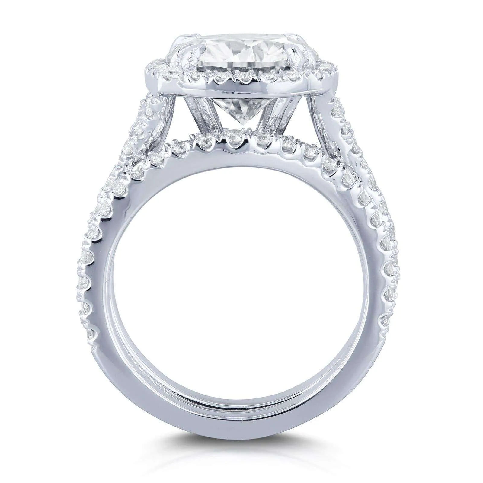 4ct.tw Round Halo Bridal Set