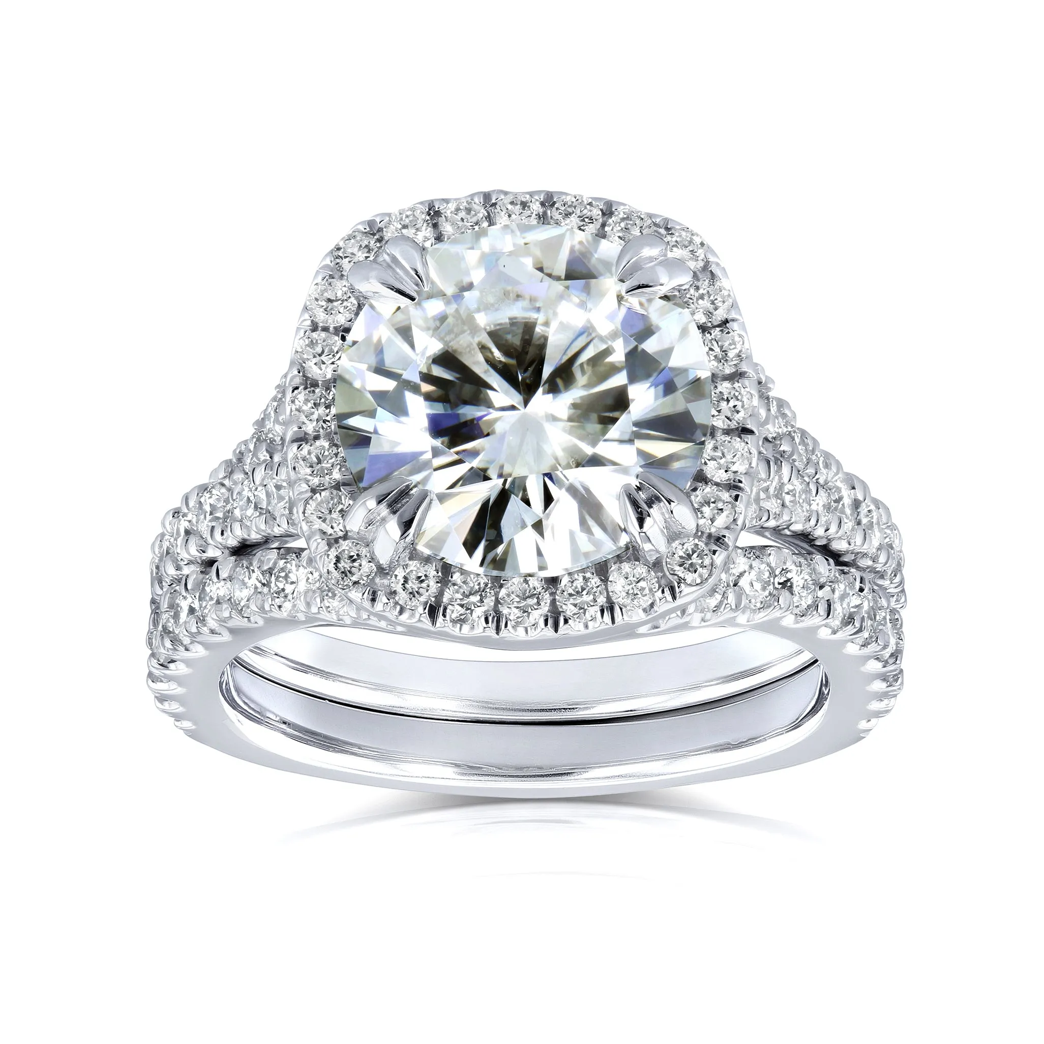 4ct.tw Round Halo Bridal Set