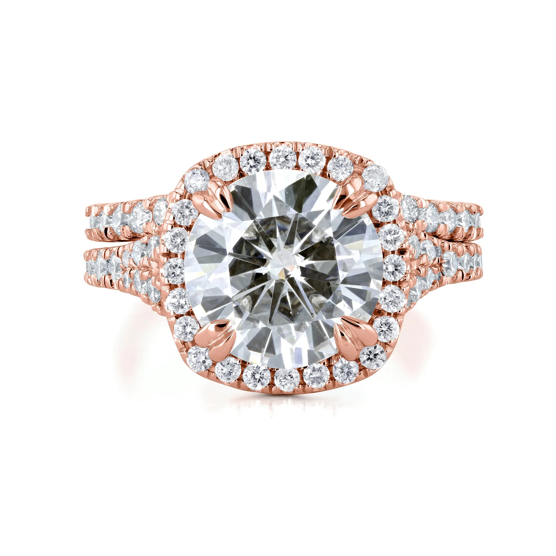 4ct.tw Round Halo Bridal Set