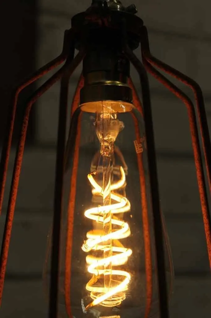 5W B22 Filament LED Spiral ST64 Teardrop 2200K Bulb Dimmable
