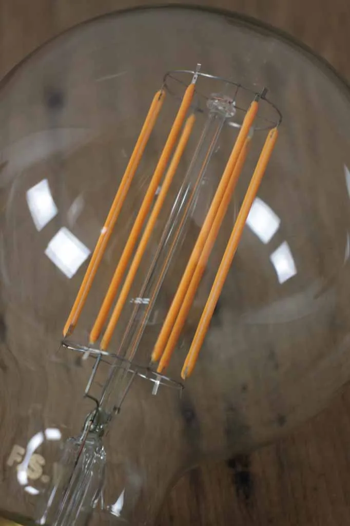 6W E27 Filament LED G95 Round 2200K Bulb Dimmable