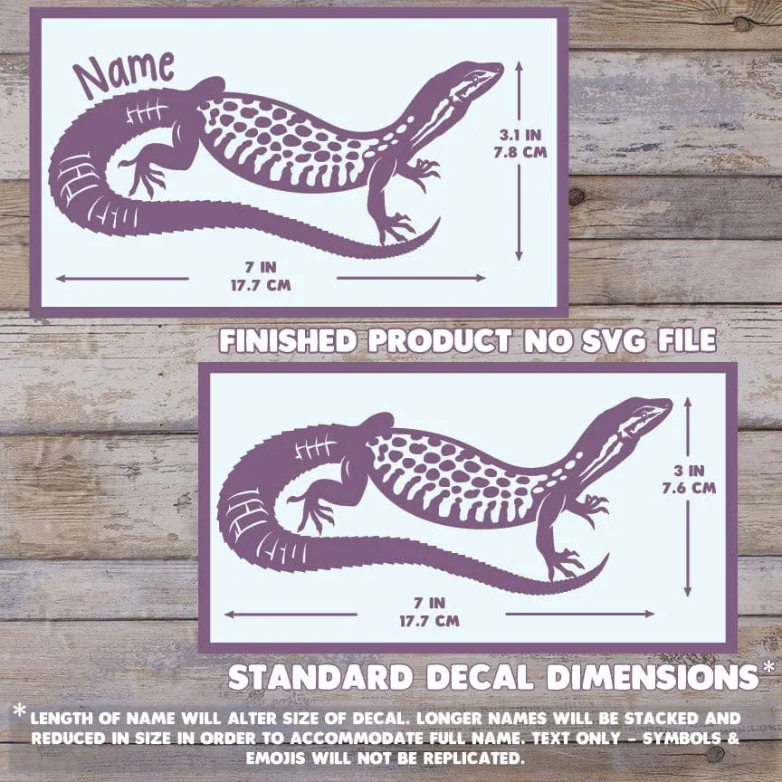 Ackie Monitor Decal, Waterproof Vinyl Decal, Cute Reptile Gift