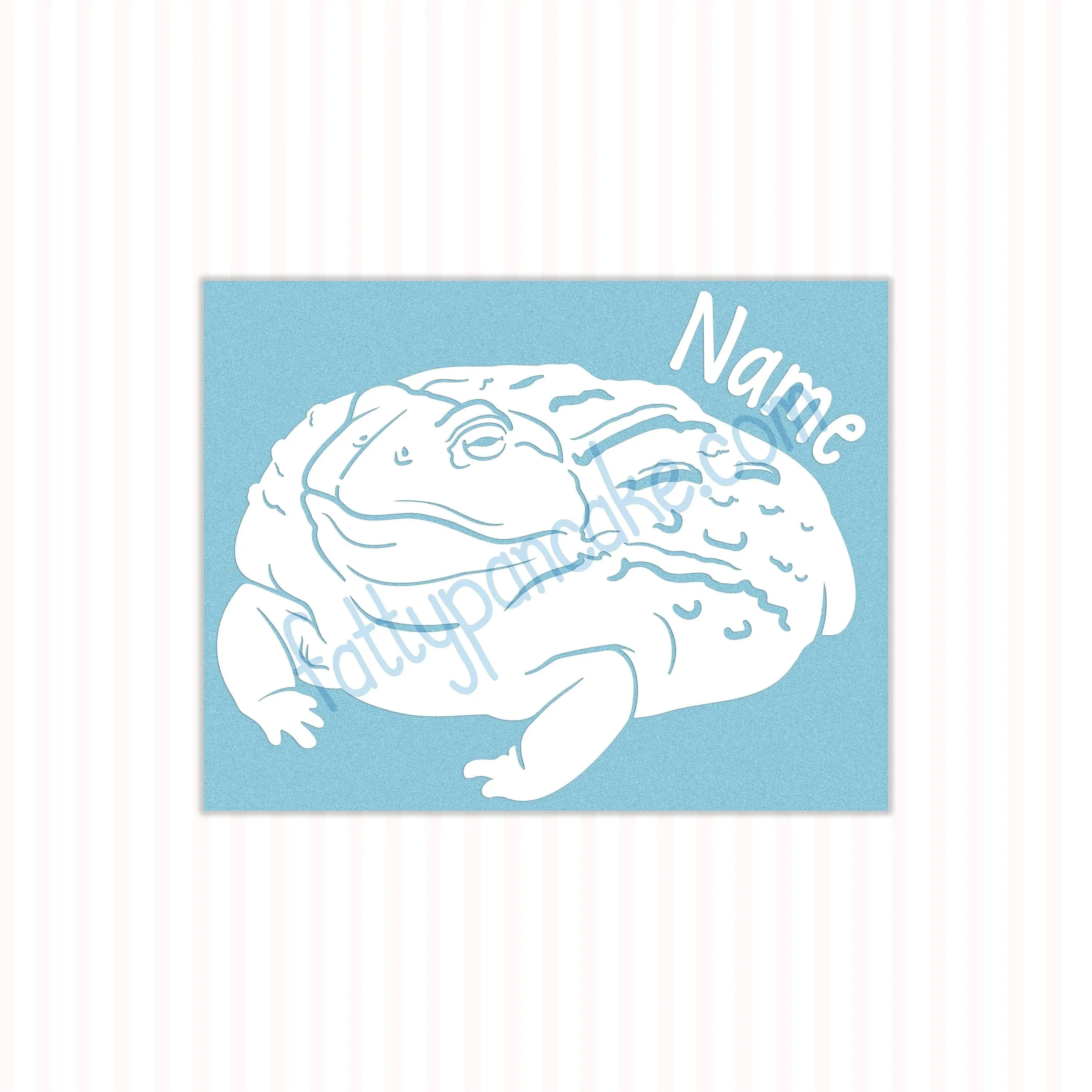 African Bullfrog Pixie Frog Decal, Waterproof Vinyl Decal, Cute Amphibian Gift