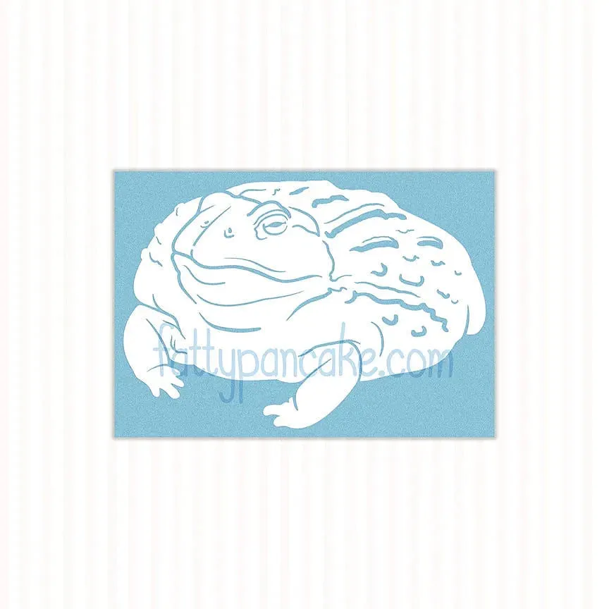 African Bullfrog Pixie Frog Decal, Waterproof Vinyl Decal, Cute Amphibian Gift