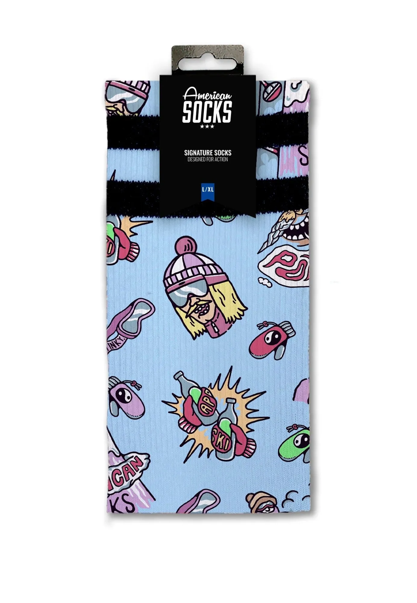 American Socks - Slope Dope Mid High Blue - Socks