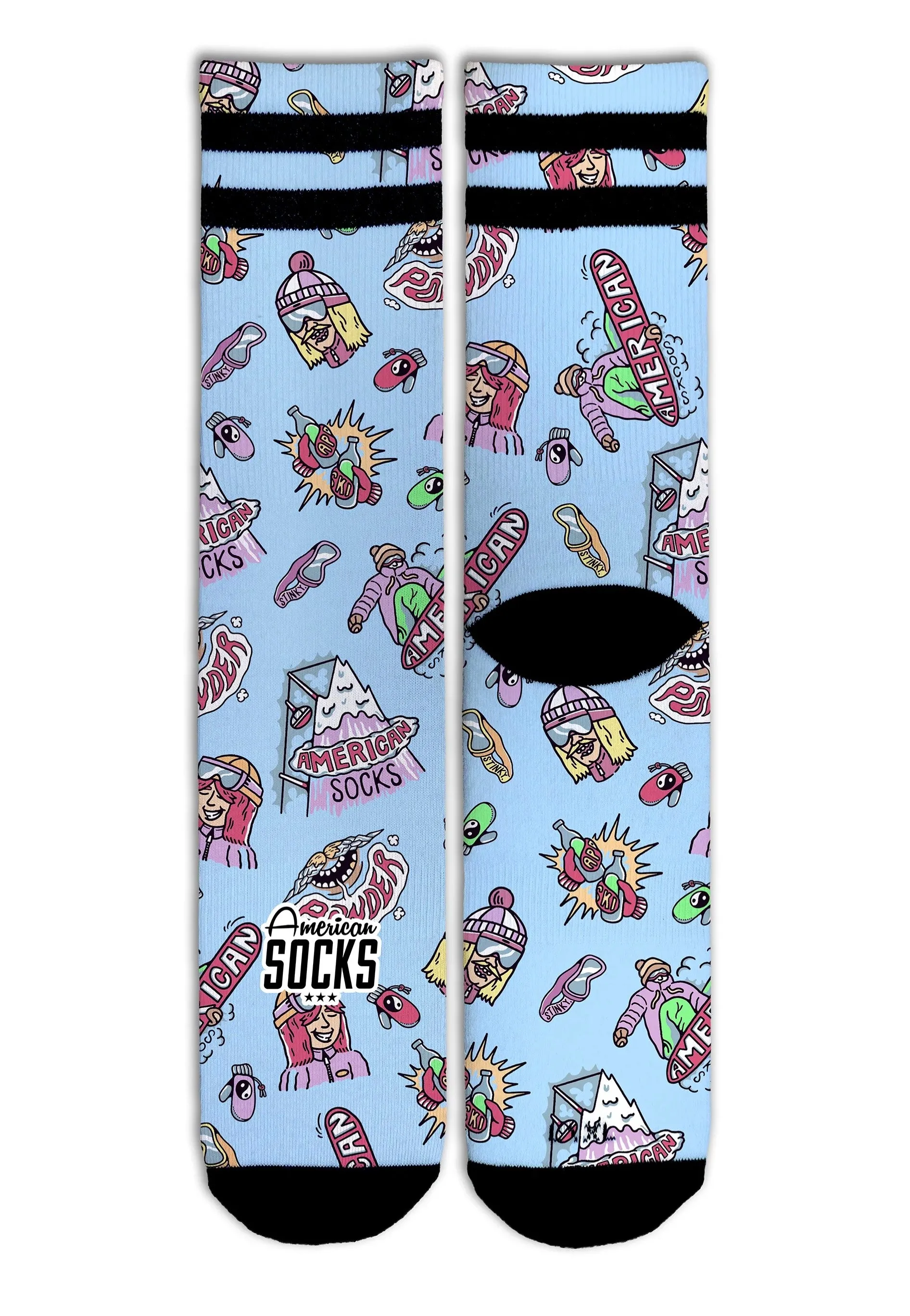 American Socks - Slope Dope Mid High Blue - Socks