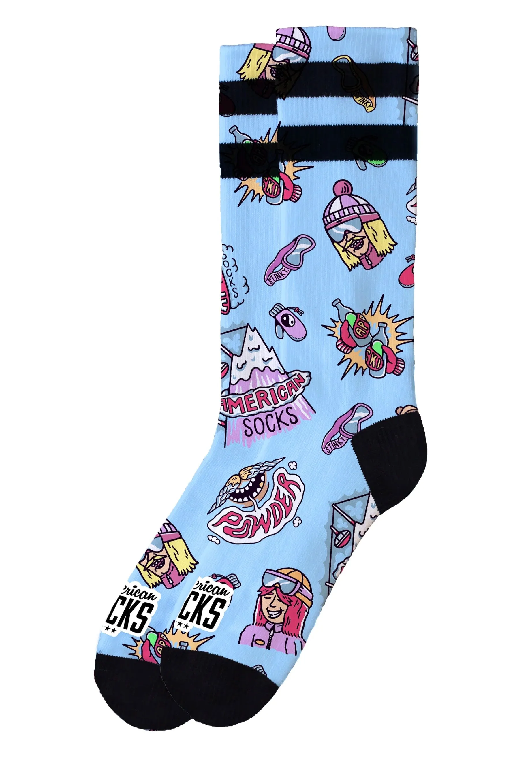American Socks - Slope Dope Mid High Blue - Socks
