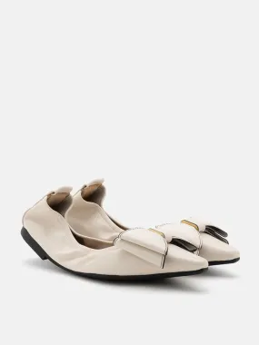 Amora Twin Bow Foldable Flats