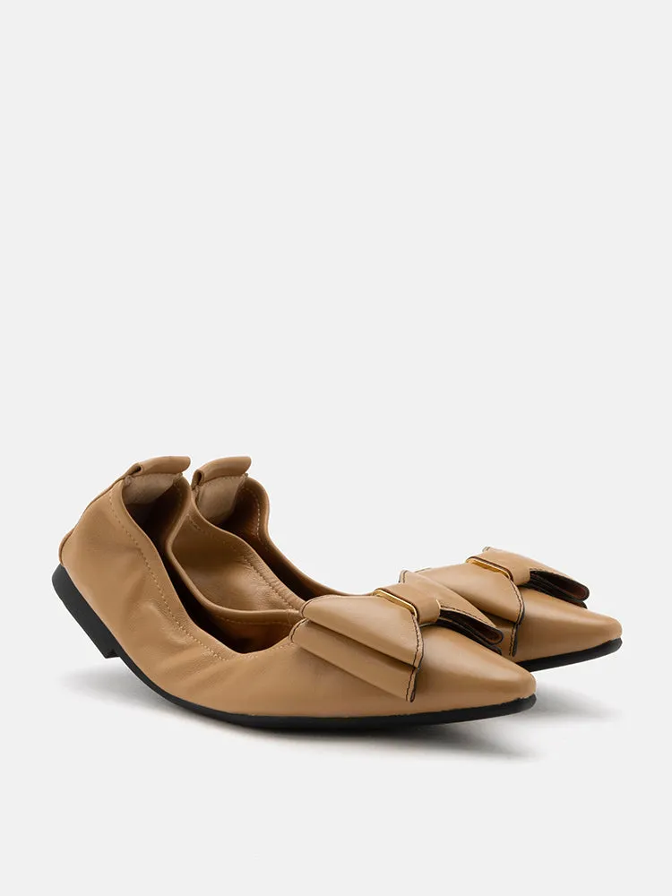 Amora Twin Bow Foldable Flats