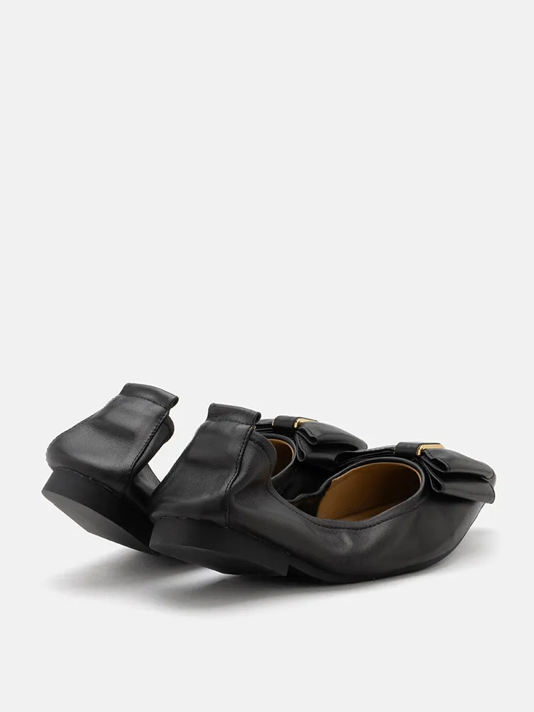 Amora Twin Bow Foldable Flats
