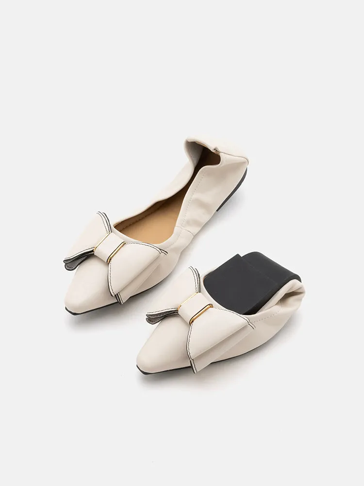 Amora Twin Bow Foldable Flats