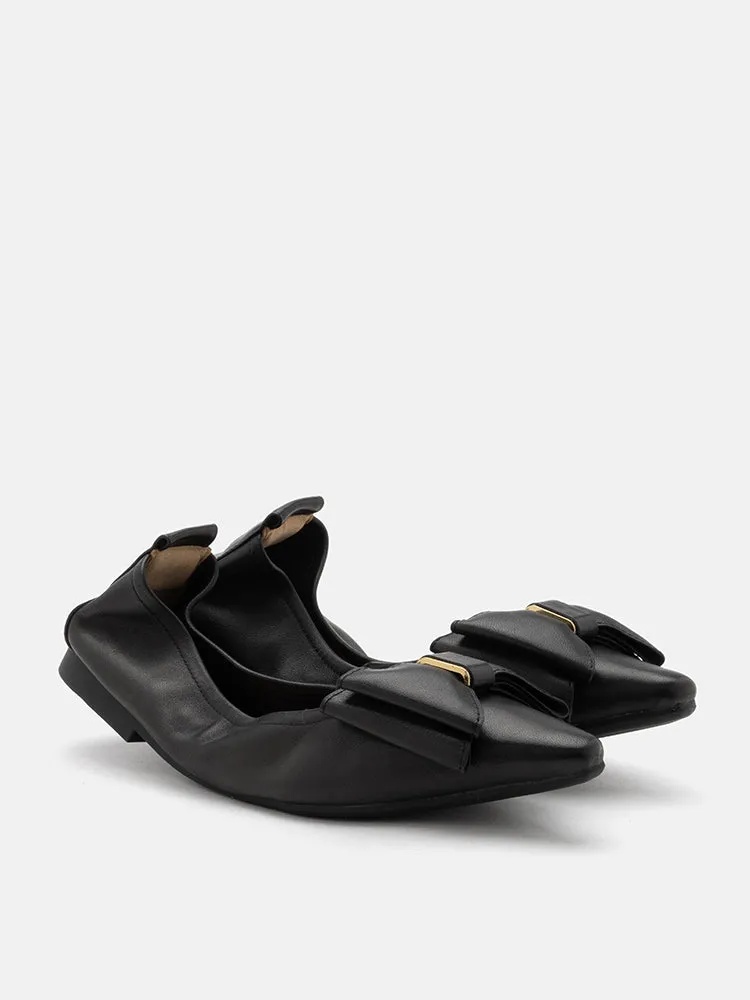 Amora Twin Bow Foldable Flats