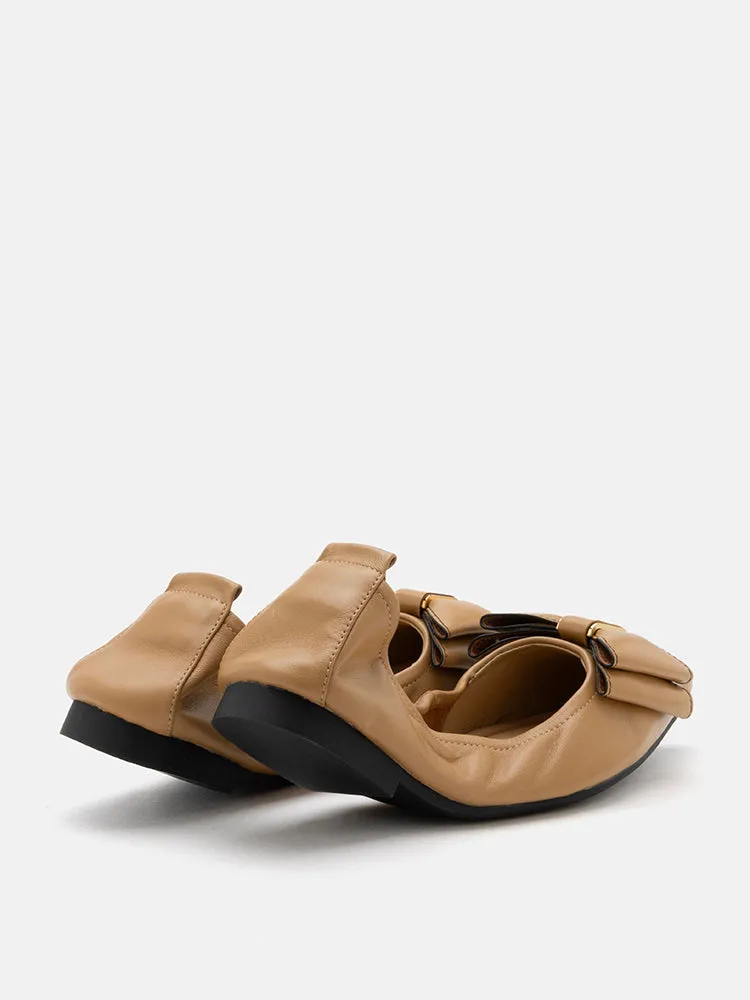 Amora Twin Bow Foldable Flats