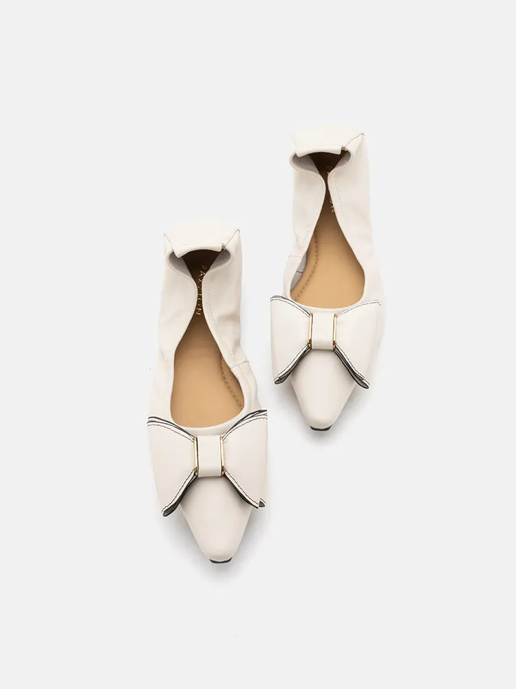 Amora Twin Bow Foldable Flats
