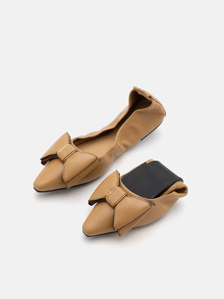 Amora Twin Bow Foldable Flats