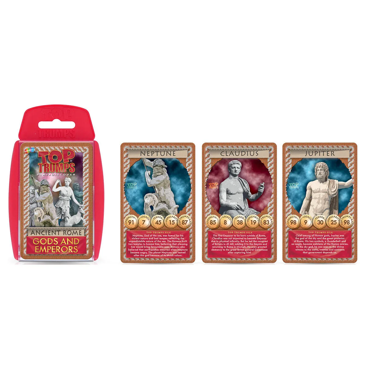 Ancient Rome Gods and Emperors Top Trumps Card Game