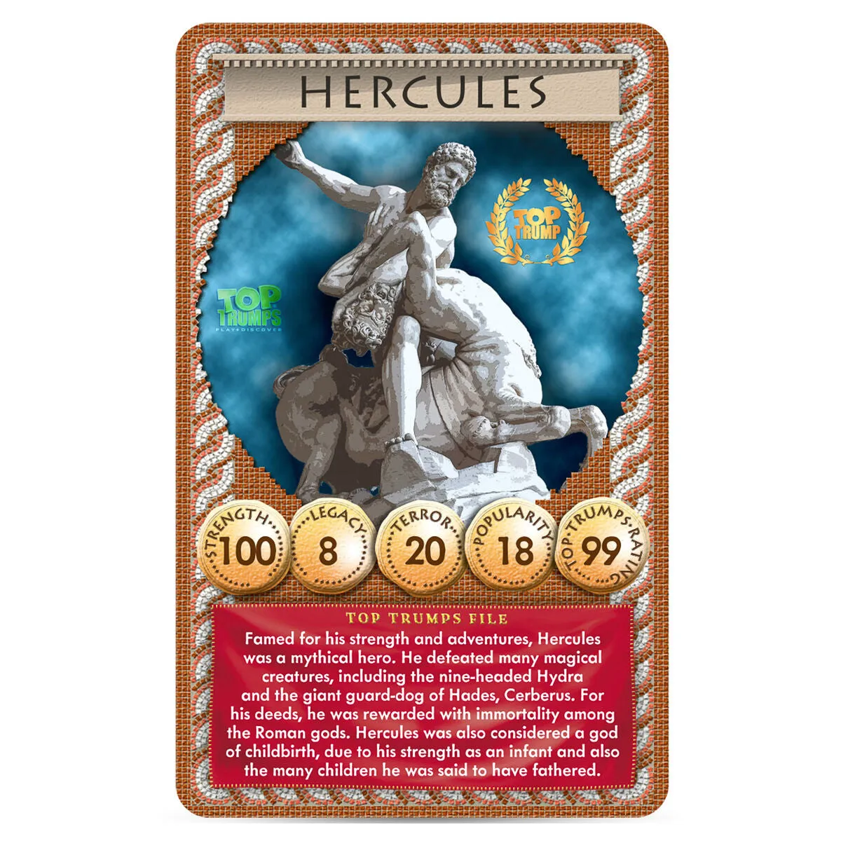 Ancient Rome Gods and Emperors Top Trumps Card Game