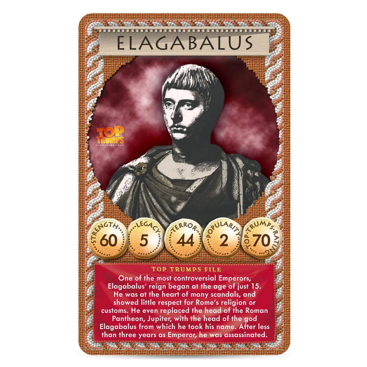 Ancient Rome Gods and Emperors Top Trumps Card Game