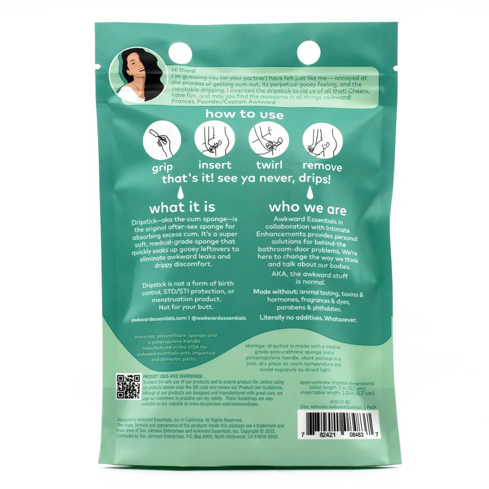 Awkward Essentials Dripstick After-Sex Cleanup Cum Sponge