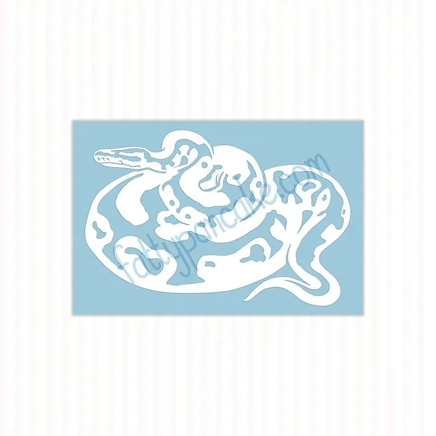 Ball Python Customizable Decal, Waterproof Reptile Vinyl Decal, Cute Snake Gift for Reptile Owners and Lovers