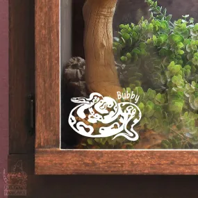 Ball Python Customizable Decal, Waterproof Reptile Vinyl Decal, Cute Snake Gift for Reptile Owners and Lovers