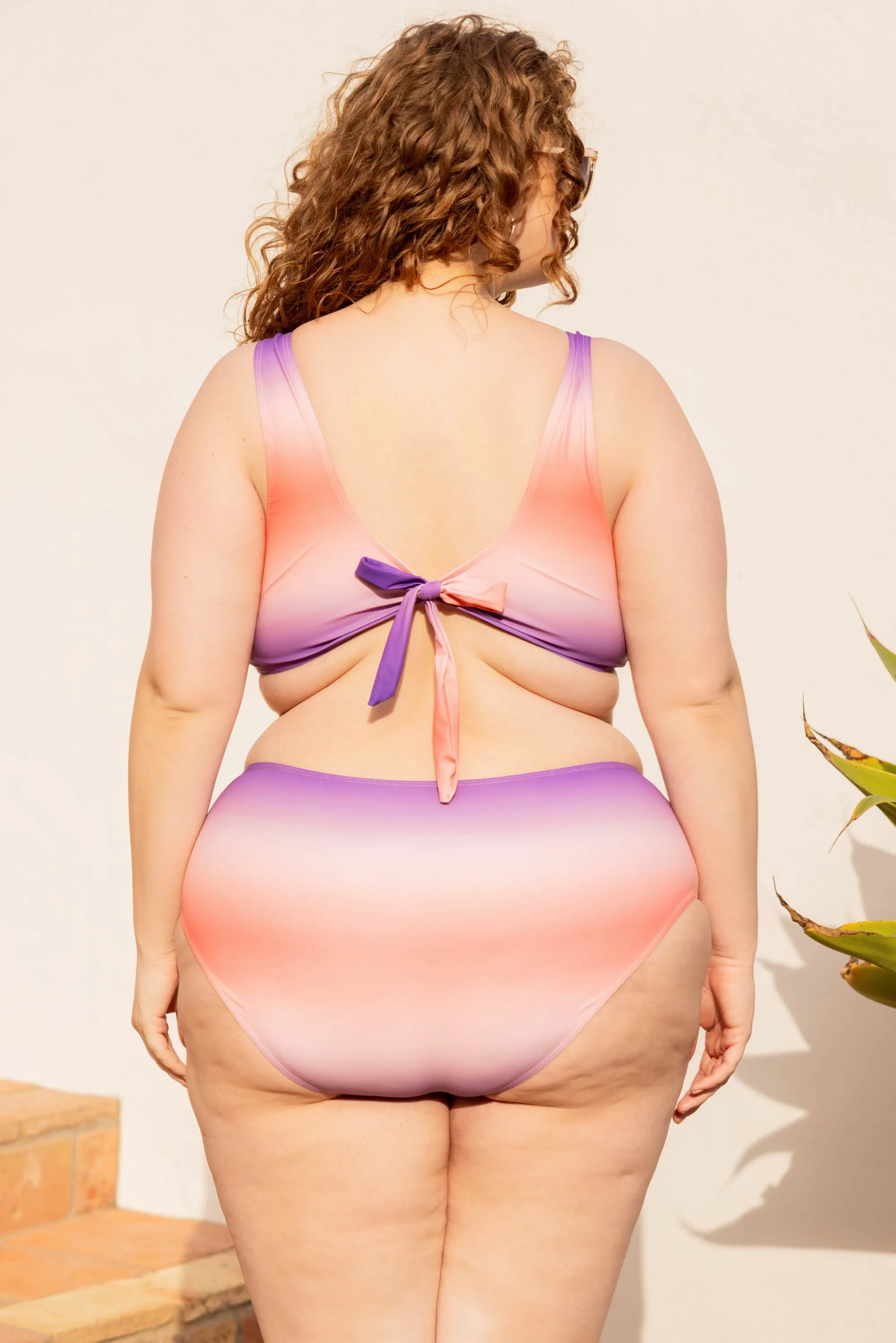 Beauty From Within Swim Top, Pink Ombre