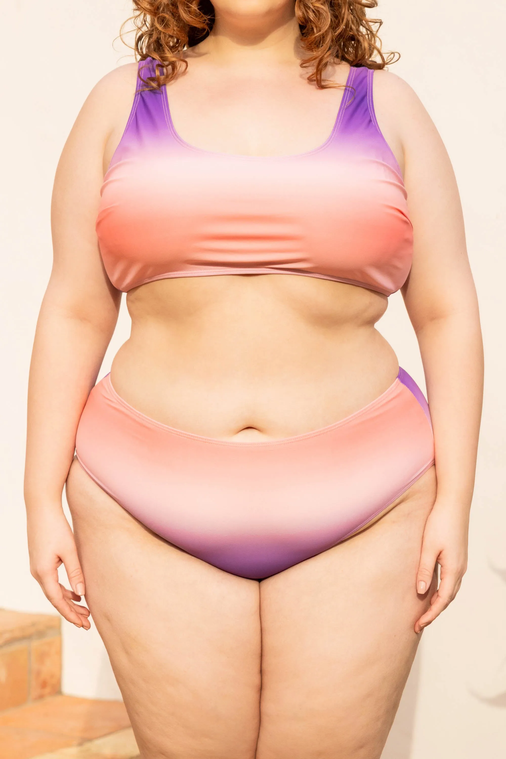 Beauty From Within Swim Top, Pink Ombre