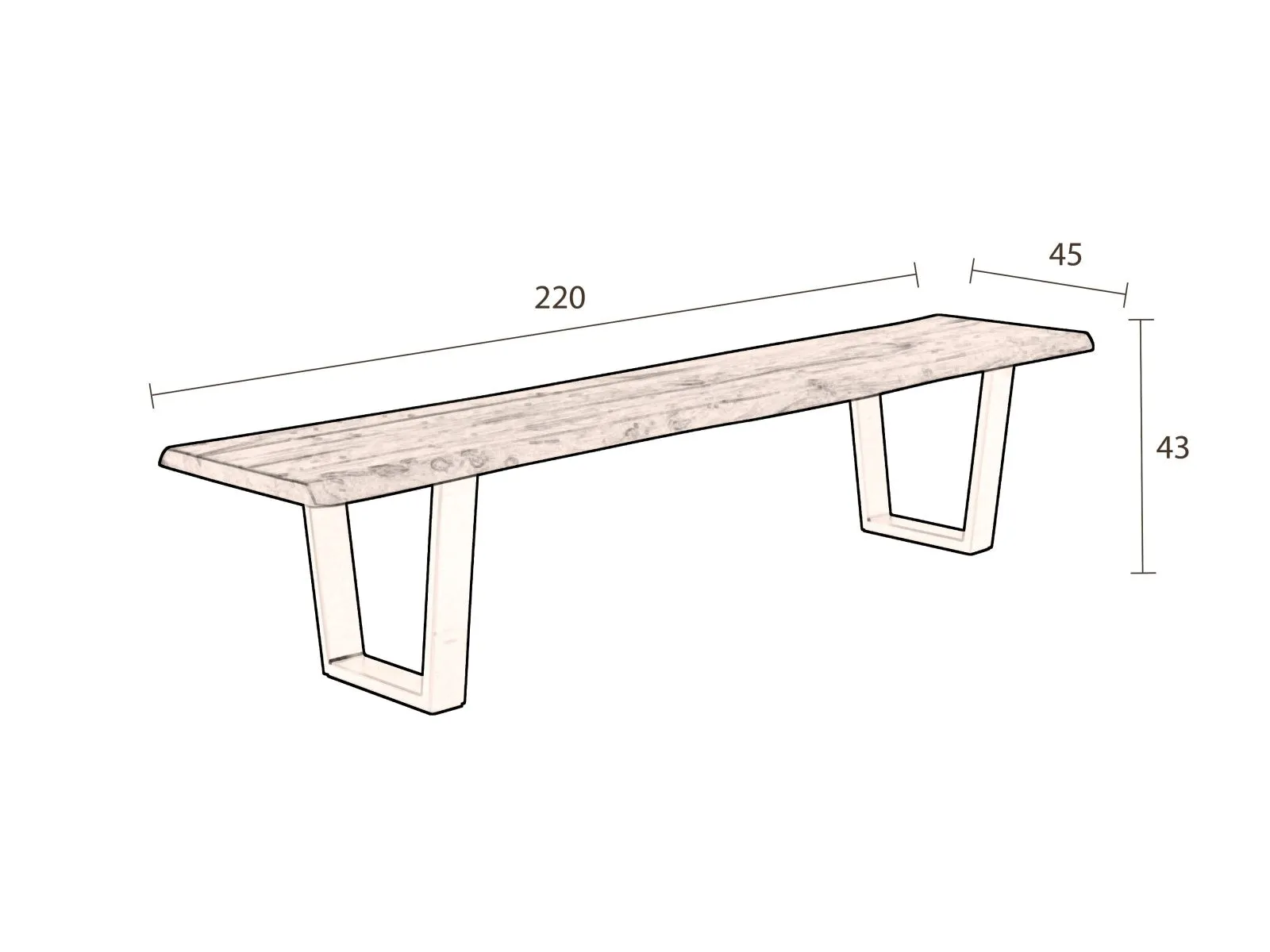 Bench Aka 200x45