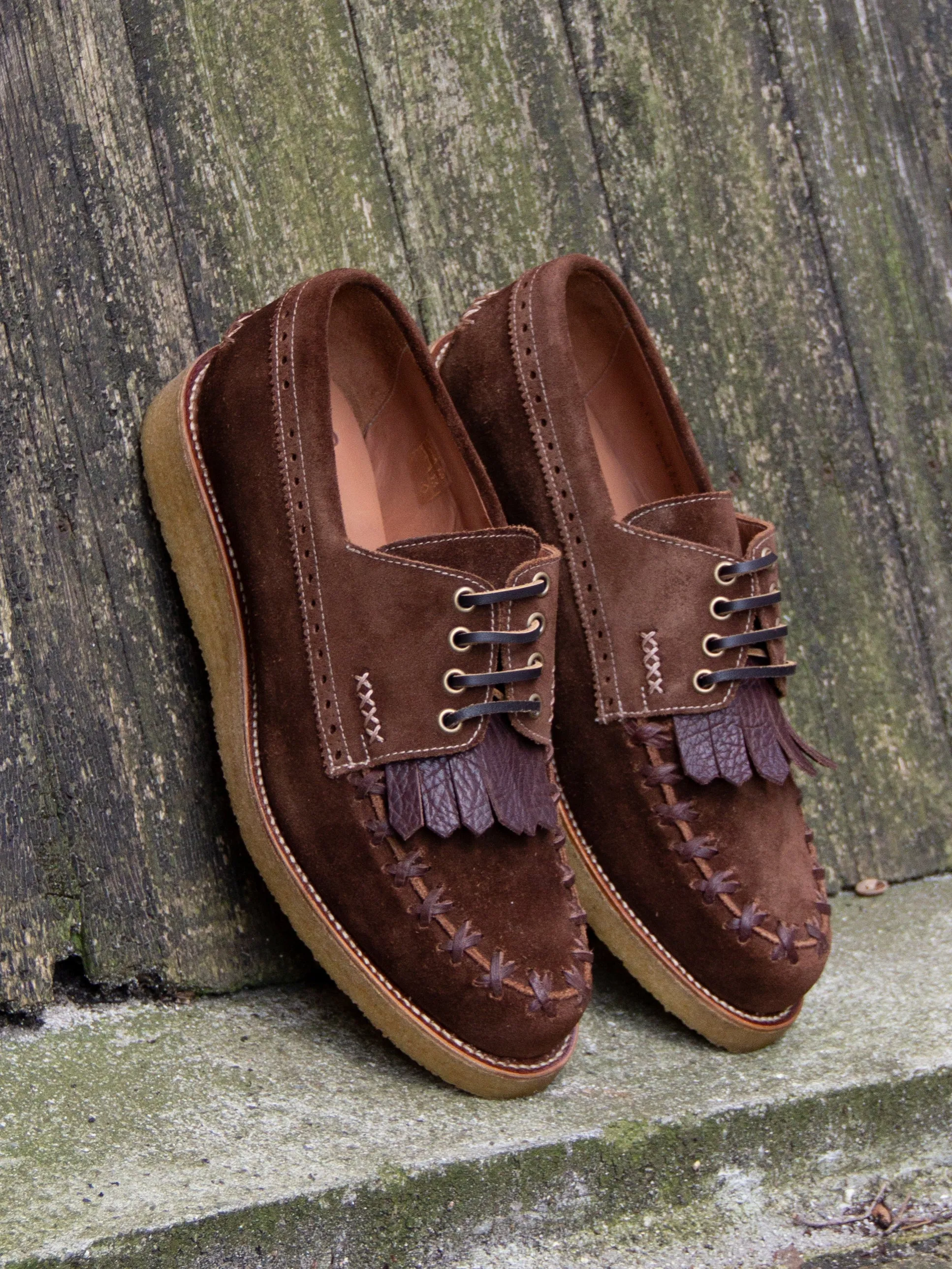 Bright Shoemakers, Wanderers Deck Shoe Crepe, Soft Tobacco