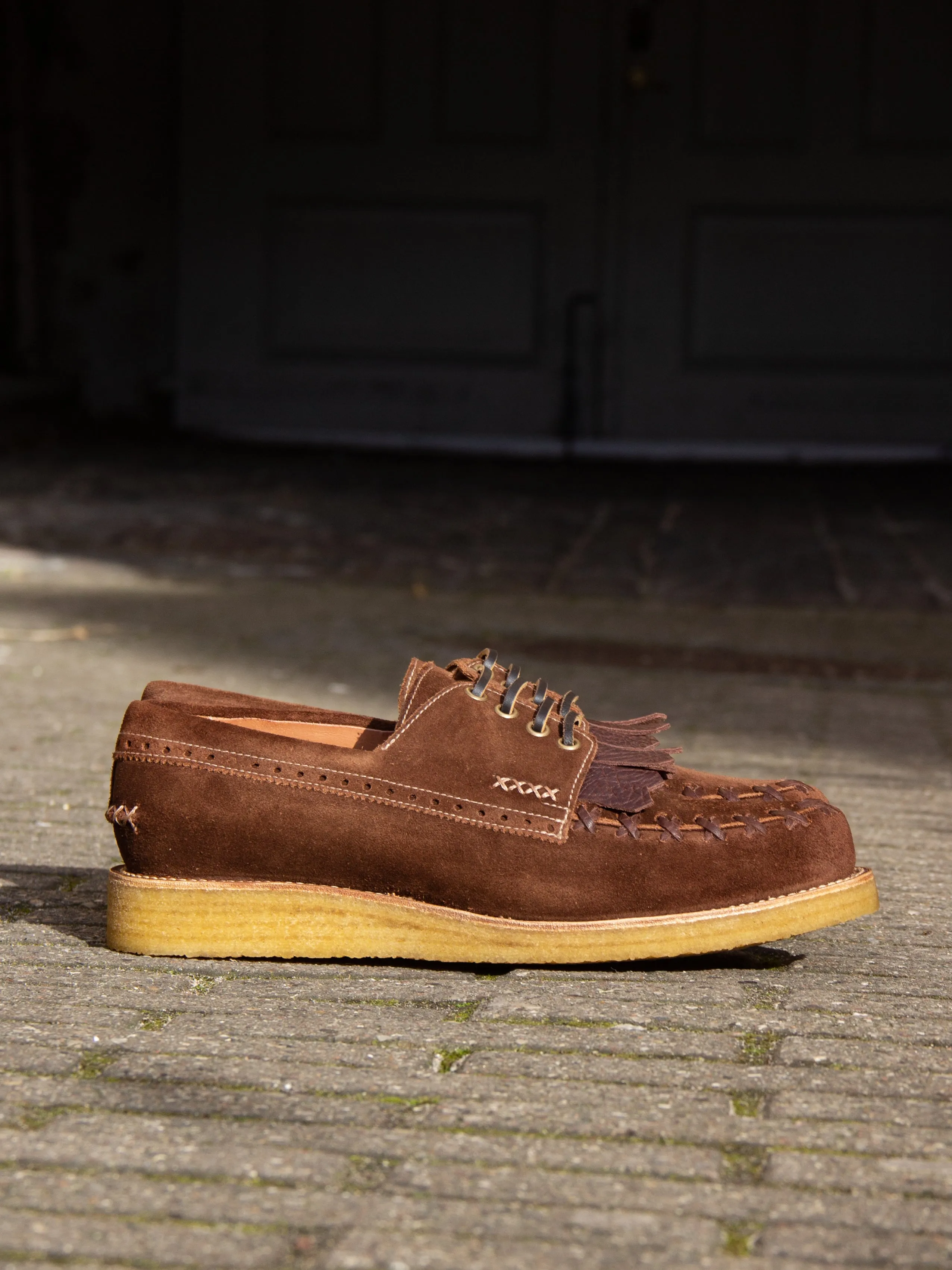 Bright Shoemakers, Wanderers Deck Shoe Crepe, Soft Tobacco