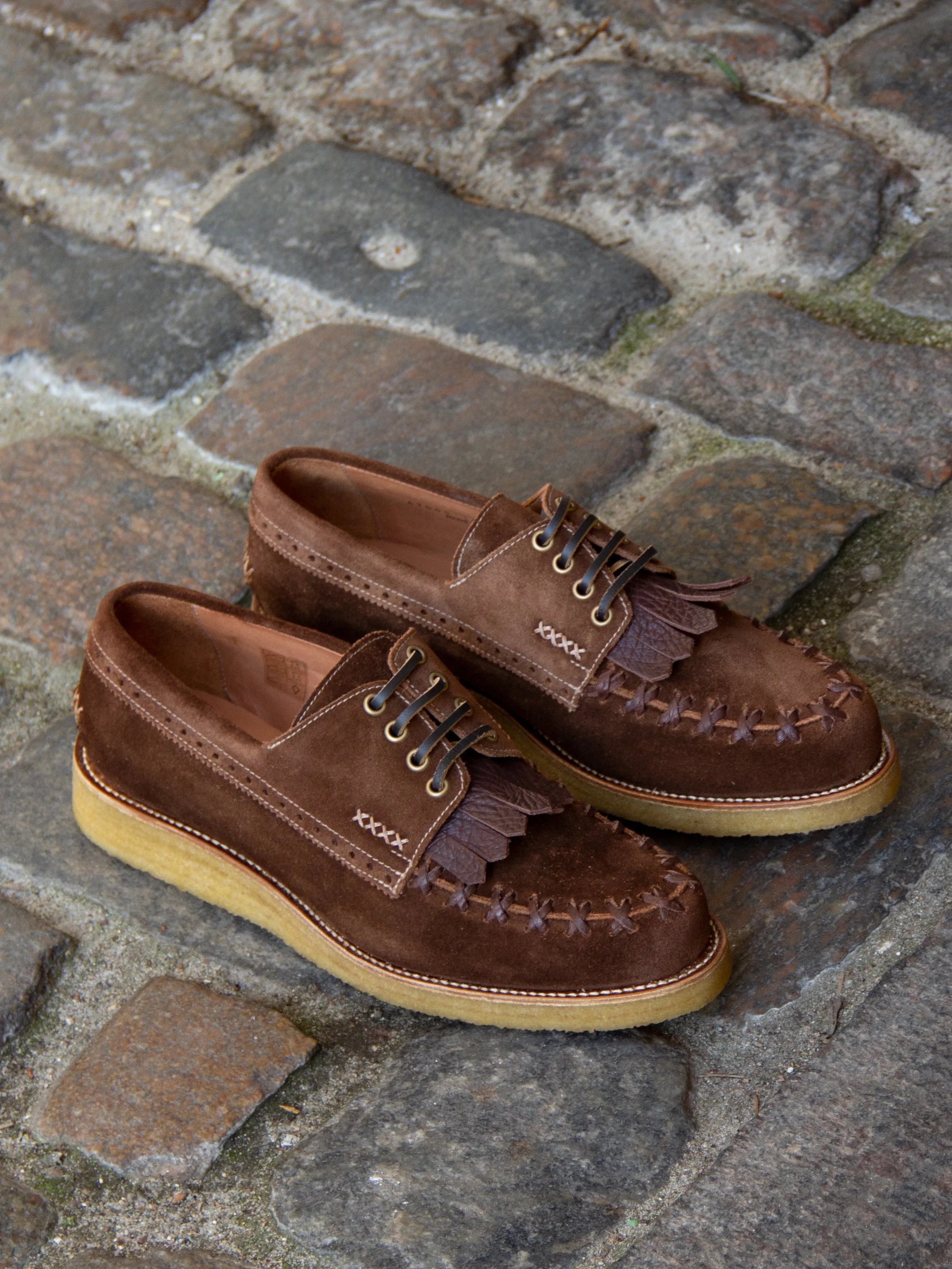 Bright Shoemakers, Wanderers Deck Shoe Crepe, Soft Tobacco