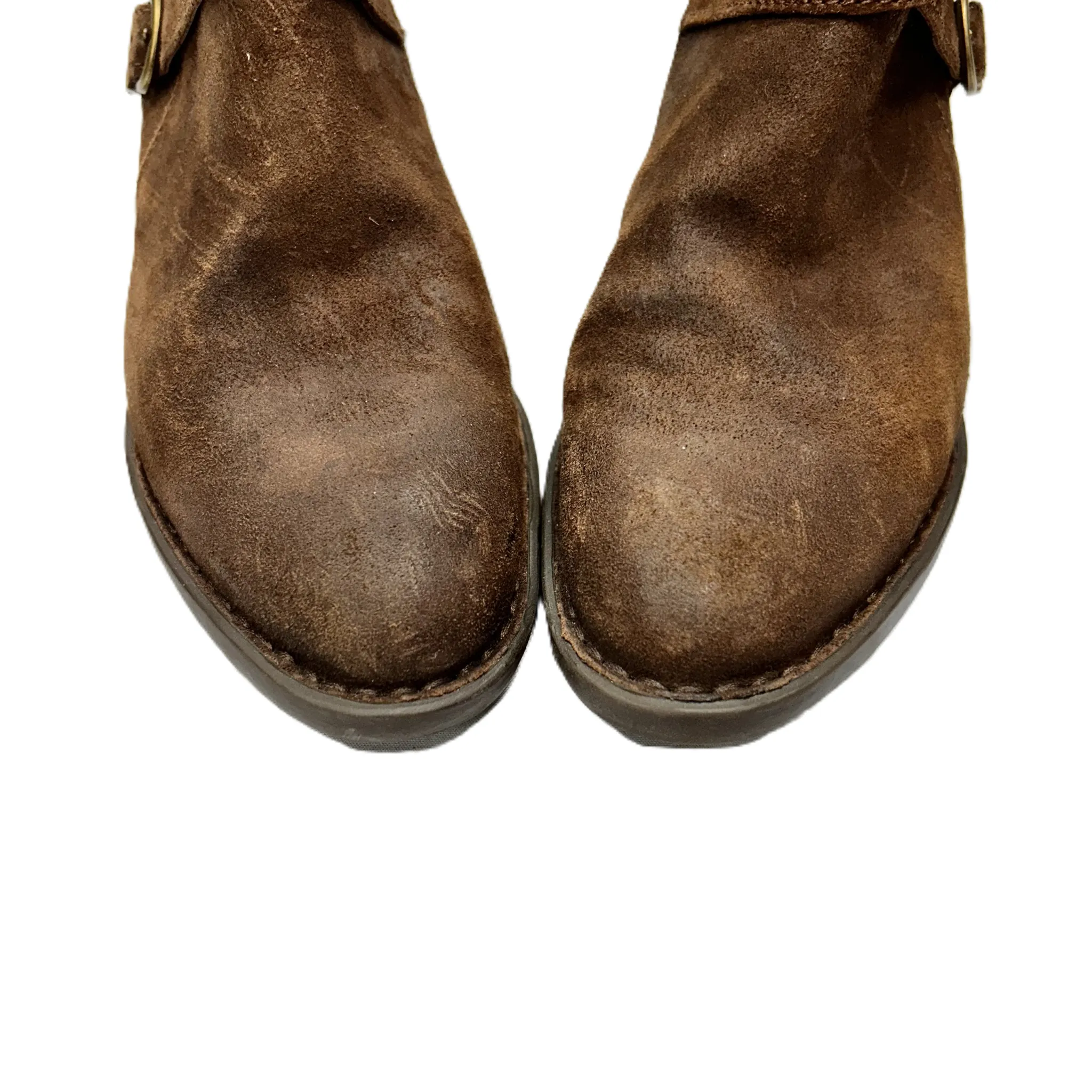 Brown Boots Ankle Flats By Born, Size: 10