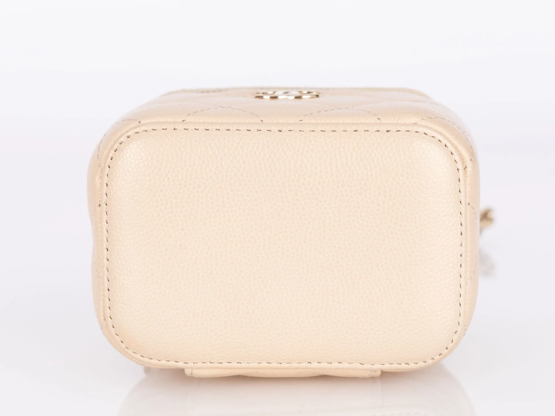 Chanel 2021 Caviar Iridescent Pearl Mini Vanity