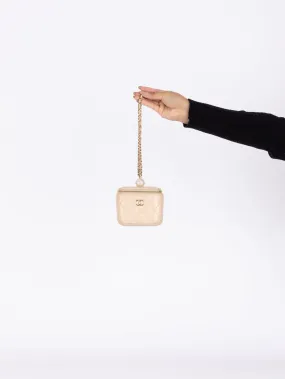 Chanel 2021 Caviar Iridescent Pearl Mini Vanity
