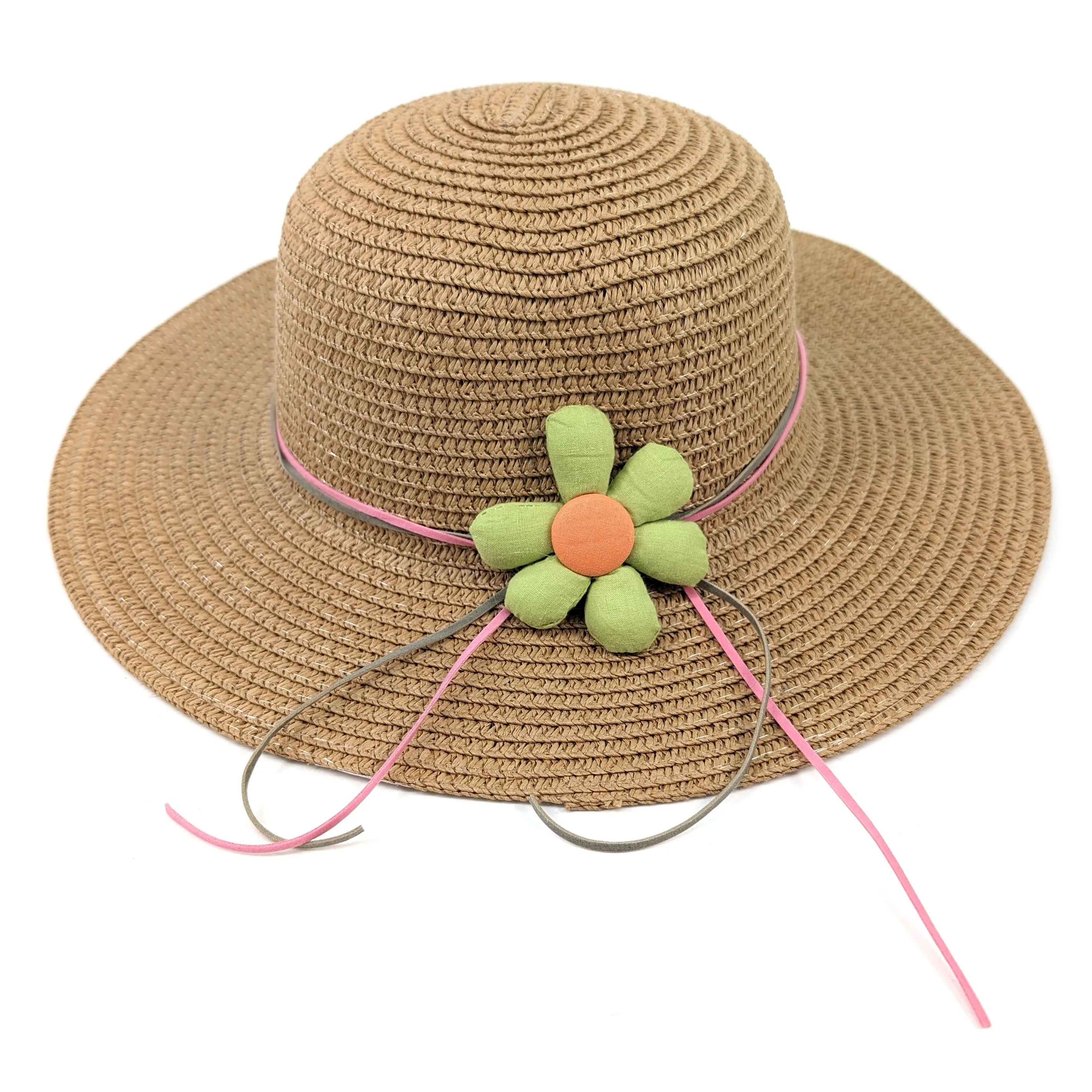 Childrens Foldable Hat - Dark Natural Flower