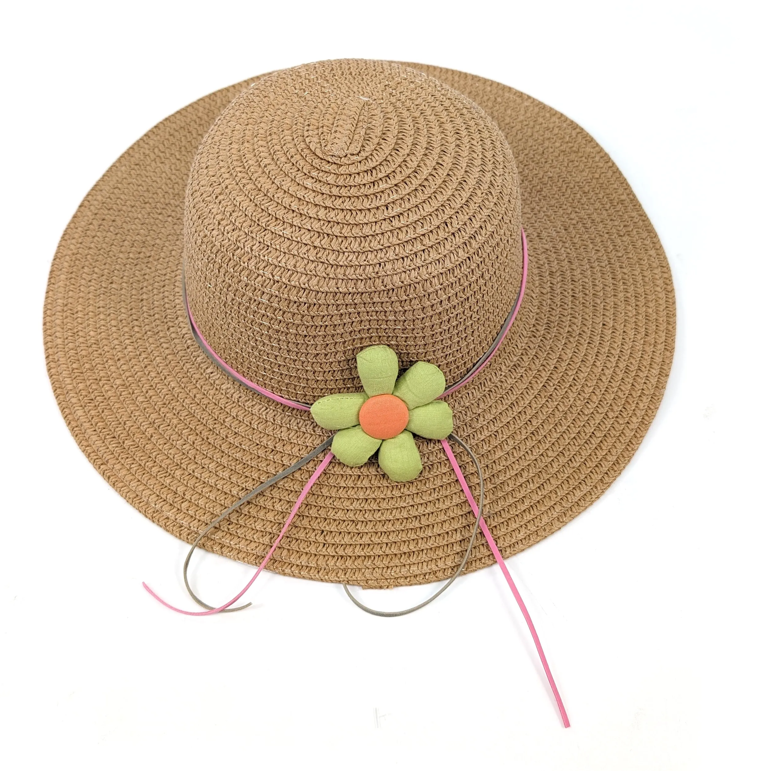 Childrens Foldable Hat - Dark Natural Flower