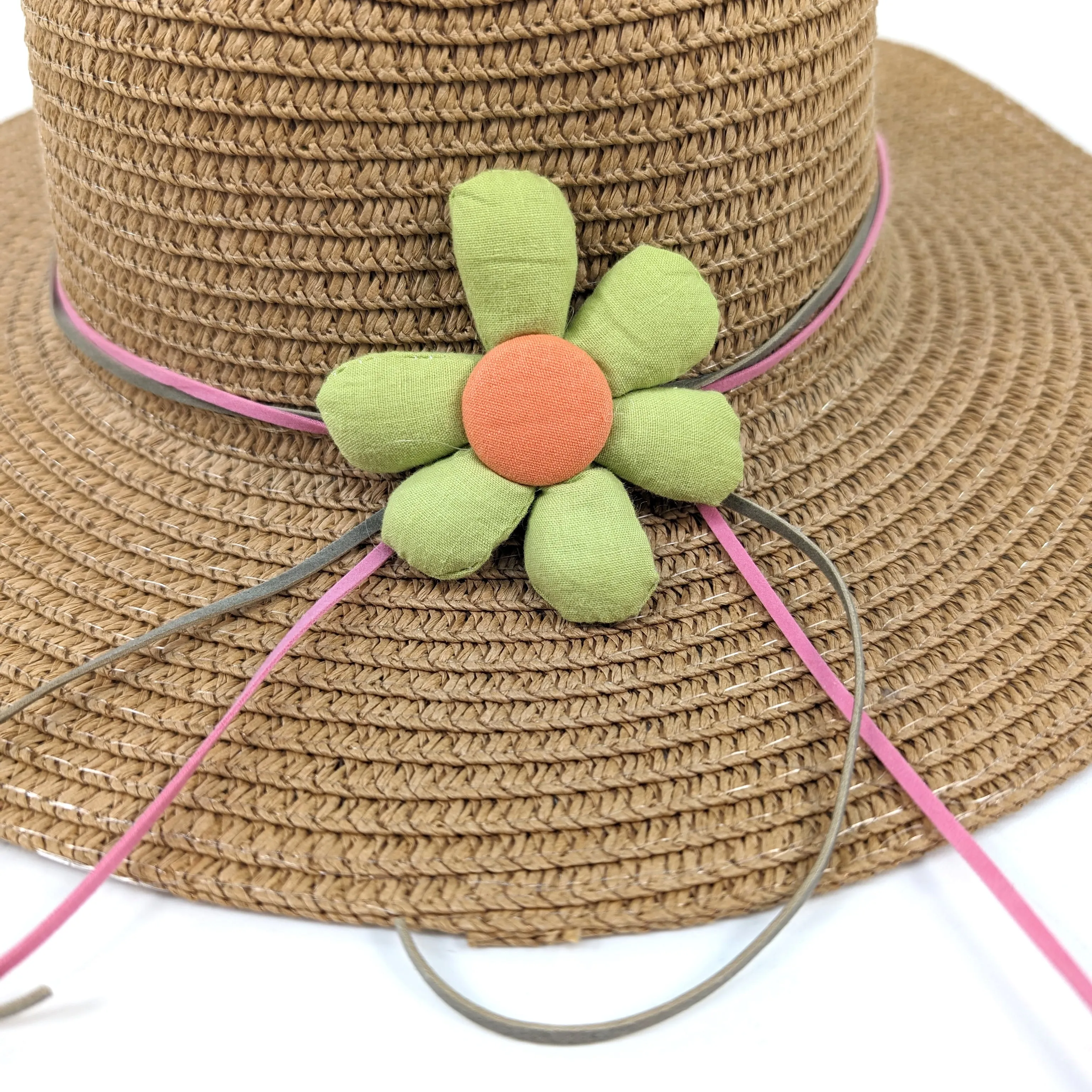 Childrens Foldable Hat - Dark Natural Flower