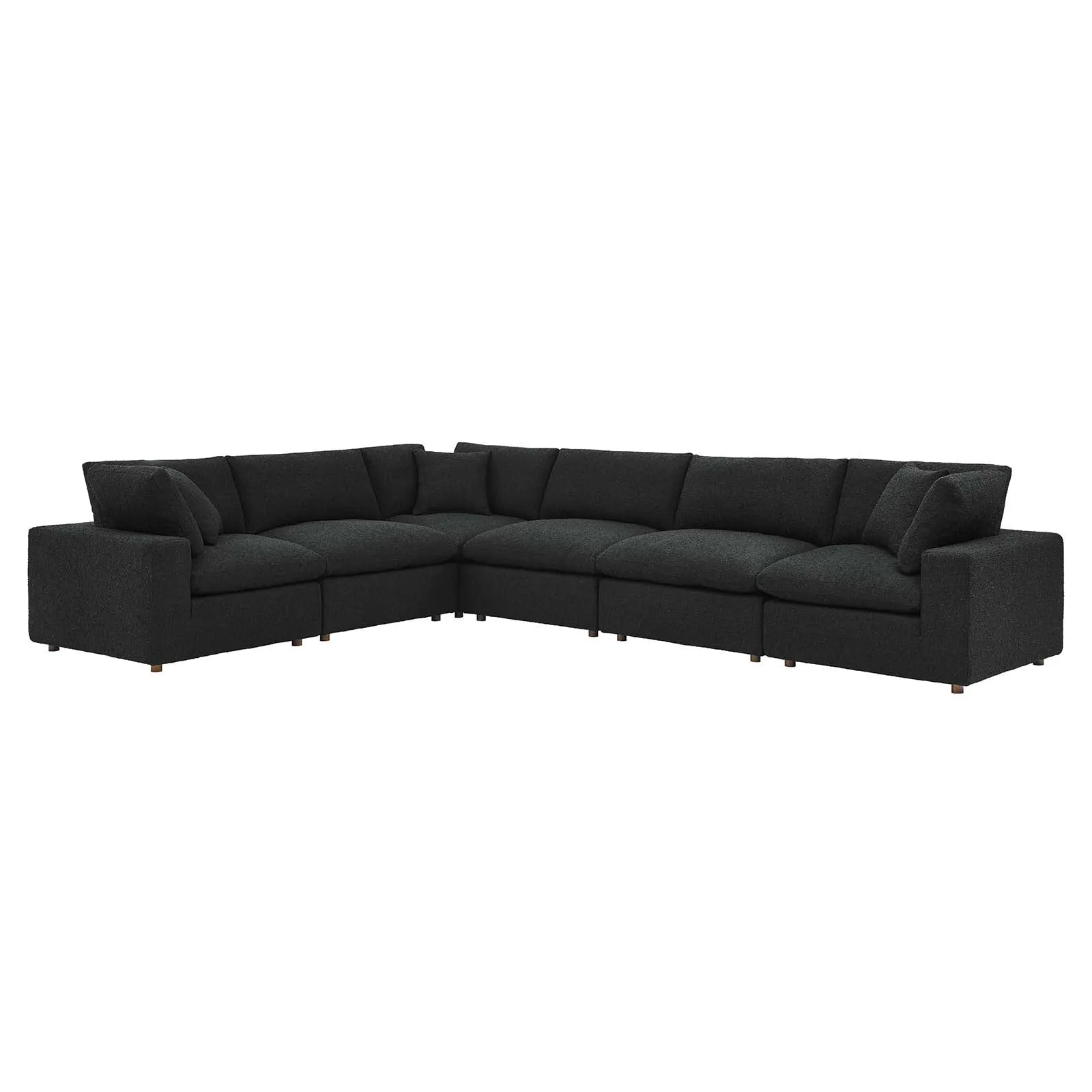 Commix Down Filled Overstuffed Boucle Fabric 6-Piece Sectional Sofa by Modway