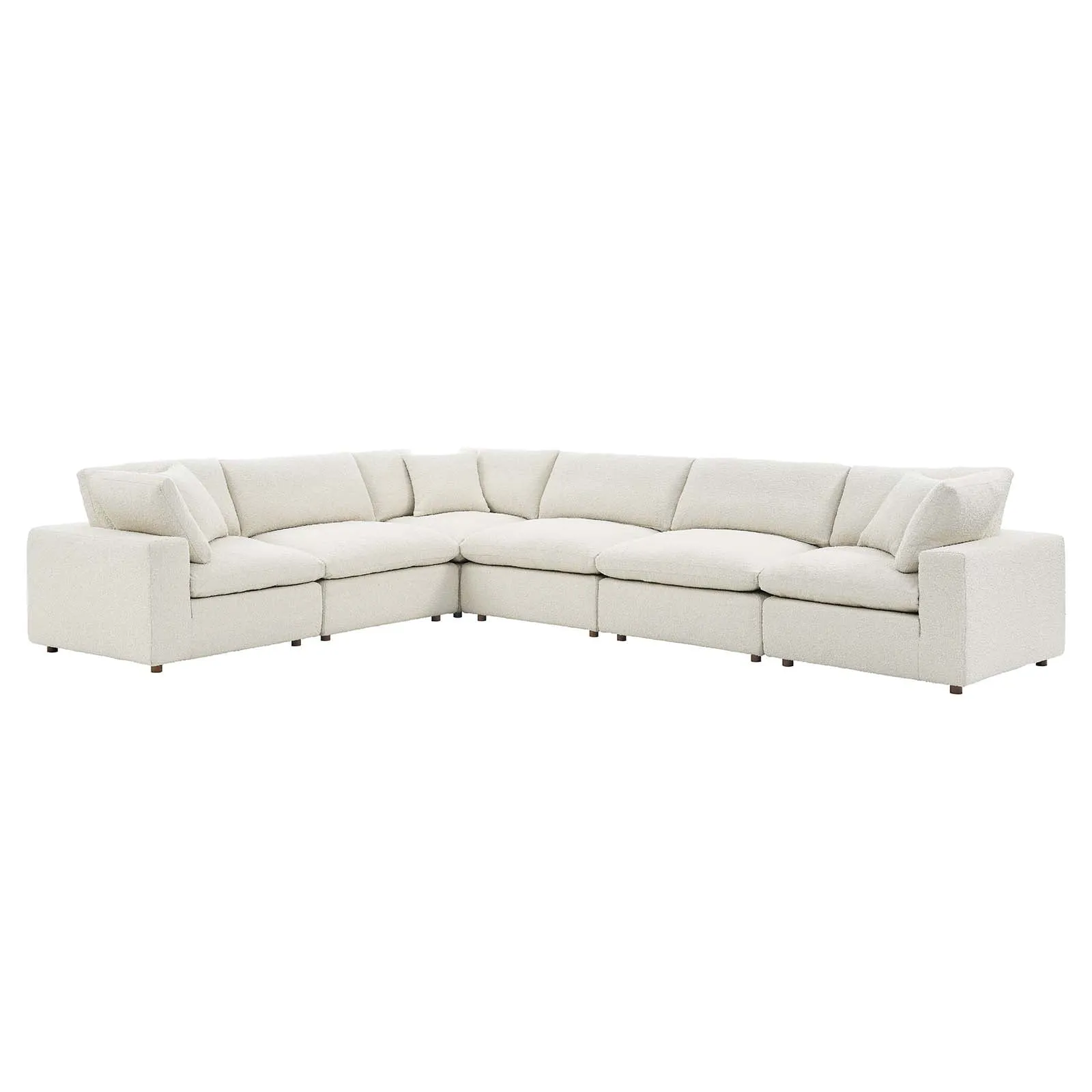 Commix Down Filled Overstuffed Boucle Fabric 6-Piece Sectional Sofa by Modway