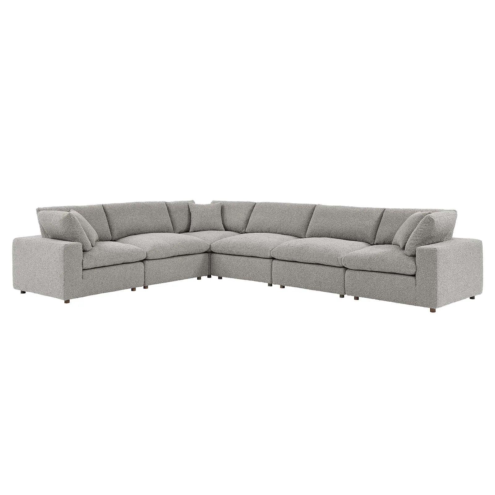 Commix Down Filled Overstuffed Boucle Fabric 6-Piece Sectional Sofa by Modway