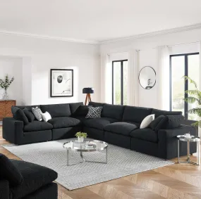 Commix Down Filled Overstuffed Boucle Fabric 6-Piece Sectional Sofa by Modway